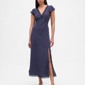 Gap Lace-Trim V-Neck Maxi Dress
